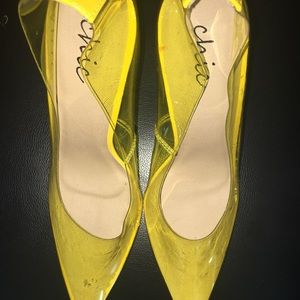Transparent Yellow Heels